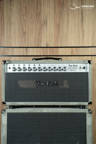 Two Rock Silver Sterling Signature 100 watt head, dark grey suede, P5000 cloth, Metal Trim,silver knobs - 230V