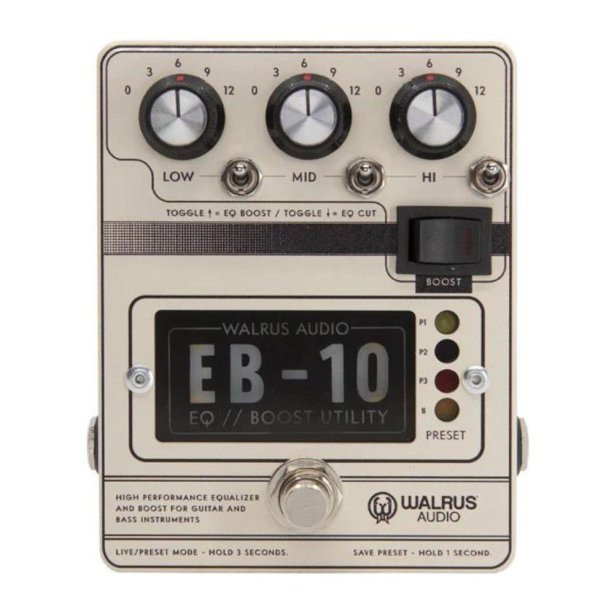 Walrus Audio EB-10 Preamp // EQ // Boost // Cream