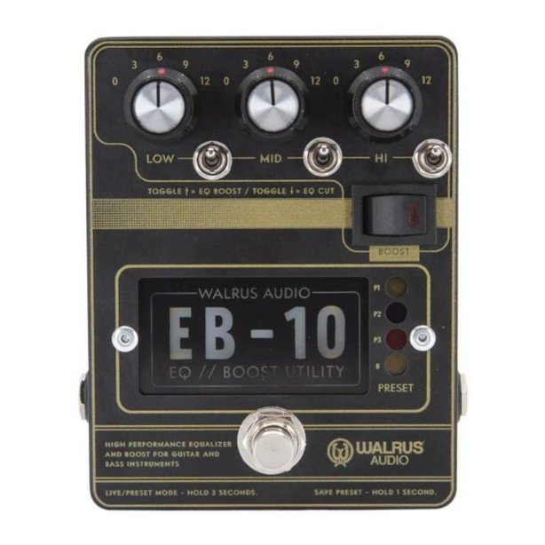 Walrus Audio EB-10 Preamp // EQ // Boost // BLACK