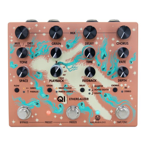 Walrus Audio Qi Etherealizer Multi-effects Pedal - Terracotta