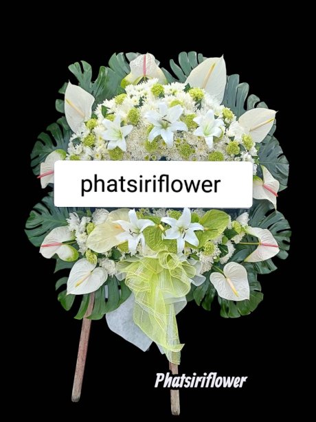 พวงหรีดดอกไม้สด 62