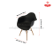 เก้าอี้ทรงทิวลิป (สีดำ)