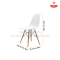 เก้าอี้ทรงโมเดิร์นขาไม้ไอเฟล (สีขาว)