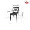 เก้าอี้พลาสติกโมเดิร์น (สีดำ)