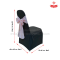 ผ้าดำปล่อยคลุมเก้าอี้บุนวม + โบว์สีชมพู