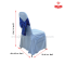 ผ้าขาวปล่อยคลุมเก้าอี้บุนวม + โบว์สีน้ำเงิน