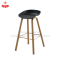 เก้าอี้บาร์ทรงสูง ขาไม้ (สีดำ)
