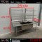 ซิงค์ 2 หลุม+ชั้นซี่ 80x209x85(+105) cm.
