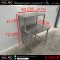 โต๊ะสแตนเลส+Overshelf 1 ชั้น 65x80x72+Overshelf 37x80x42 cm.