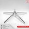 24" chrome plated 5-point legs