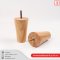 Conical wooden leg 10 cm. natural color Screw M8