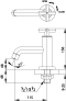 CT104C16SET(HM) ชุดก๊อกน้ำเย็น พร้อมสต็อปวาล์ว สายน้ำดี  - COTTO