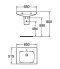 TF-0717 / TF-0074  อ่างล้างหน้า แบบแขวน พร้อมขาลอย รุ่น MOMENTS - American Standard