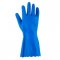 ถุงมือผ้า PVC สีฟ้า
