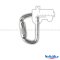 Schake Carabiner 3 actions silver zinc coating carabiner