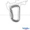 Schake Carabiner 3 actions silver zinc coating carabiner