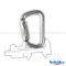 Schake Carabiner 3 actions silver zinc coating carabiner