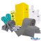 Universal Absorbent Mobile Spill Kit