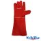 Schake ถุงมือหนังท้องบุเส้นใยกันความร้อน สีแดง