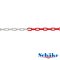 Plastic chains 6mm. x 25 meter Red+white
