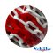 Plastic chains 6mm. x 25 meter Red+white