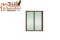 นต.อลูมิเนียม 120x110(2บานเลื่อน) ESTATE สีไม้สักทอง+มุ้ง