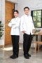 White - Black HERO Long Sleeve Chef Jacket (FSS0231)