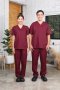 Red Wine V-TechShort Sleeve Scrub Set (HPG0174)