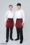 ผ้ากันเปื้อน ครึ่งสั้น สีเลือดหมู สายยาวผูกหน้าสีดำ (FSA0174)