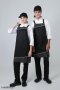 Black Chalk Stripe-Black Full Apron