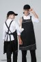 Black Chalk Stripe-Black Full Apron