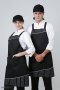 Black Chalk Stripe-Black Full Apron