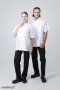 White short sleeve chef jacket