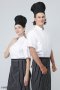 White short sleeve chef jacket