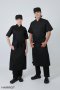 Black short sleeve chef jacket