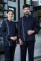 Dark Blue Oxford Long Sleeve Chef Jacket