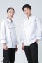 White-Black Skyline Chef Jacket