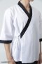 Black piping white Japanese Chef Jacket