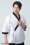 Black piping white Japanese Chef Jacket