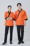 Black piping orange Japanese Chef Jacket