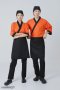 Black piping orange Japanese Chef Jacket
