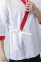 Red piping white Japanese Chef Jacket