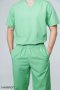 ชุดสครับ ชุดพยาบาล สีเขียวอ่อน (เสื้อ+กางเกง) (HPG0152)