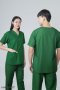 ชุดสครับ ชุดพยาบาล สีเขียวเข้ม (เสื้อ+กางเกง) (HPG0154)