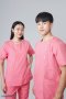 เสื้อสครับ ชุดพยาบาล คอกลม สีชมพู (เสื้อ+กางเกง) (HPG0165)