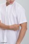 เสื้อพนักงานเสิร์ฟ แขนสั้น คอจีน สีขาว