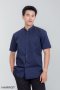 เสื้อพนักงานเสิร์ฟ แขนสั้น คอจีน สีกรม