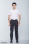 Chalk Stripe Black chef trouser