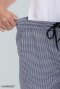 Houndstooth elastic waist chef trouser