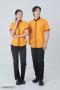 Black-Orange Waiter & Waitress Shirt